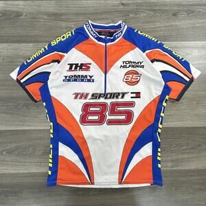 Vintage Tommy Hilfiger Cycling Jersey Mens XL Sport Jeans Bicycle Made USA 90s